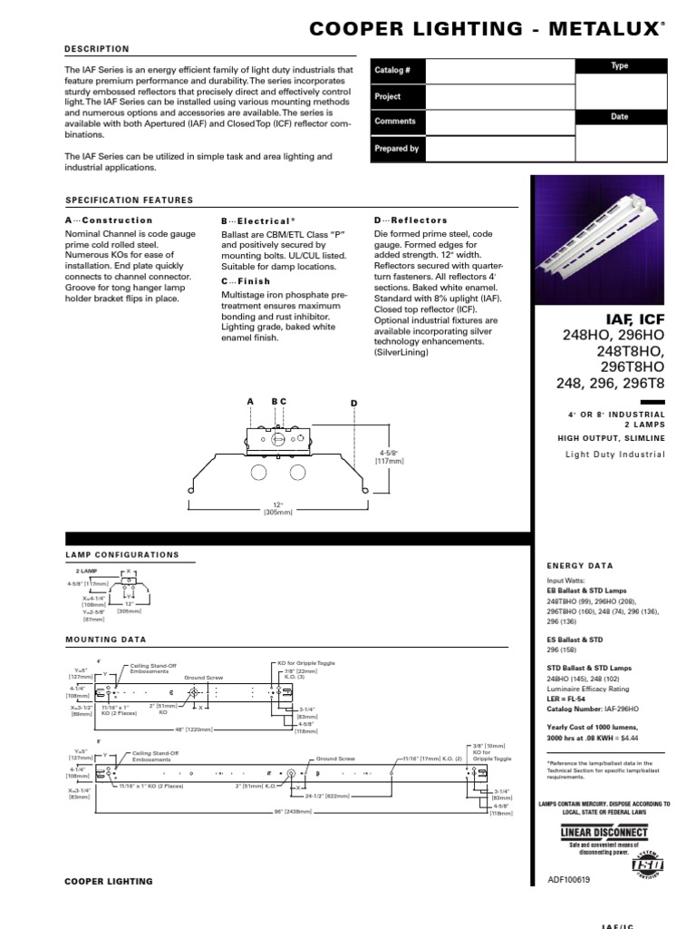 Icf 296T8 Unv Eb81 U PDF Lighting Electrical Components