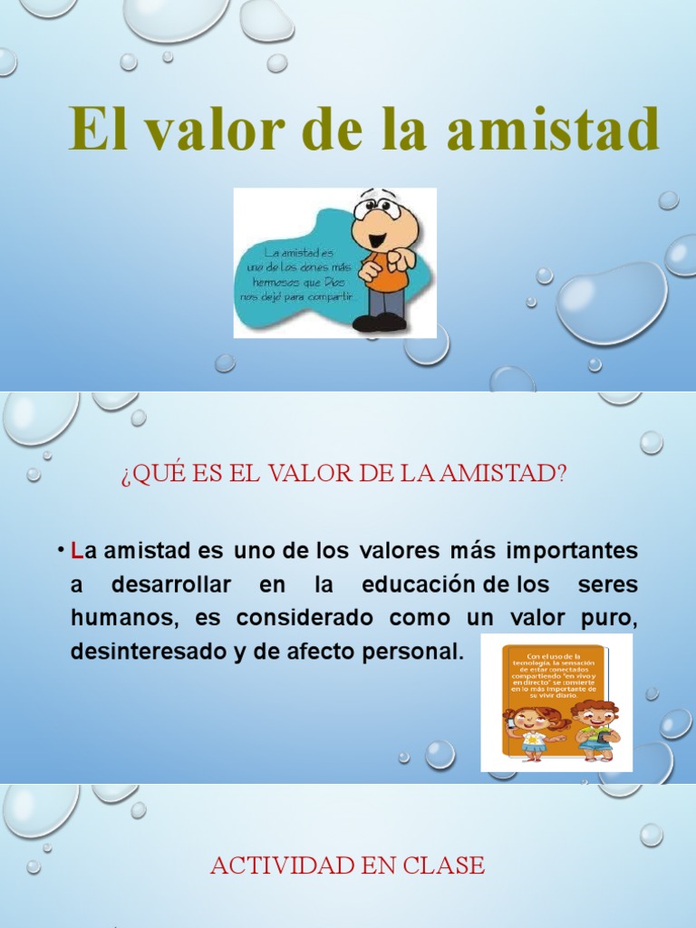 El Valor de La Amistad | PDF