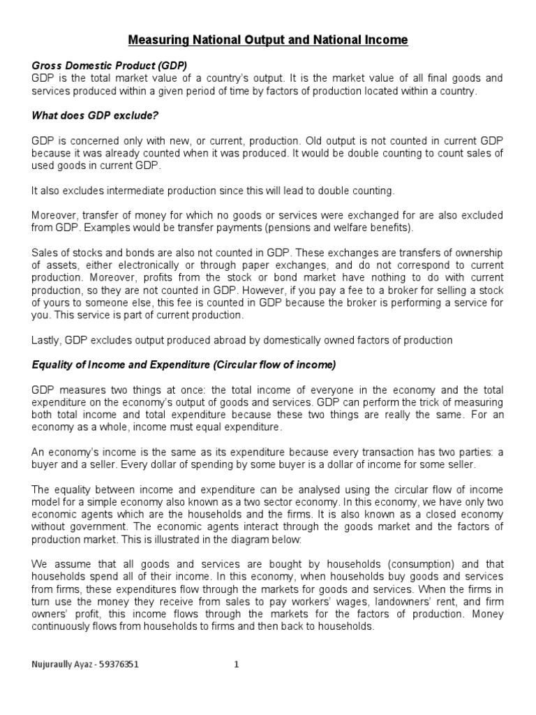 Measuring National Output And National Income Download Free Pdf