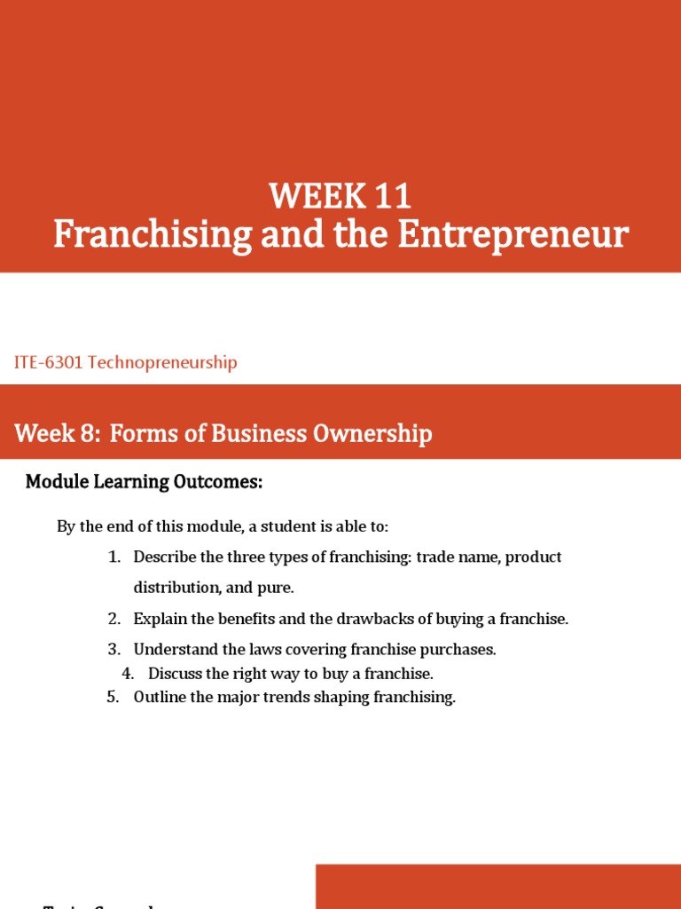 Franchising for Aspiring Entrepreneurs | PDF | Franchising | Business Law