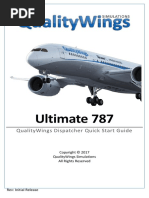 Ultimate 787: Qualitywings Dispatcher Quick Start Guide