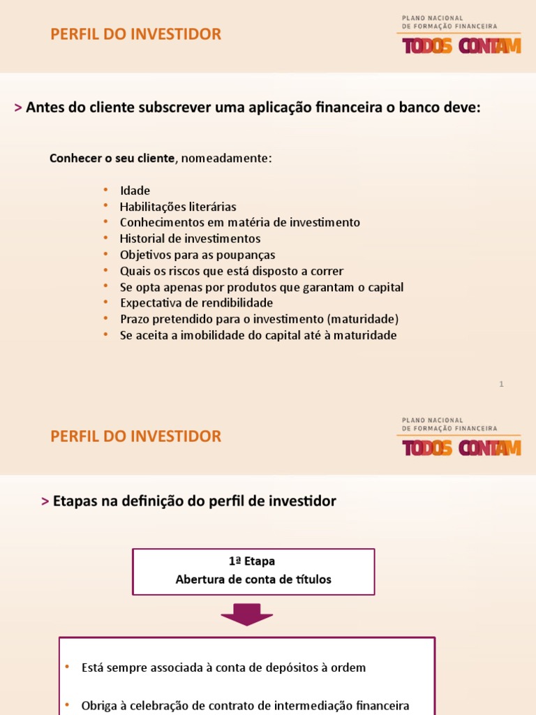 Definição do Perfil do Investidor | PDF | Investimentos | Risco