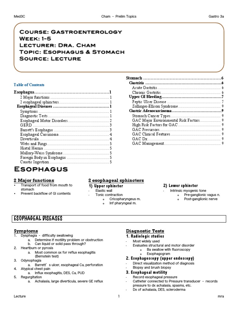 GI Internal Medicine PDF | PDF | Esophagus | Gastroesophageal Reflux ...
