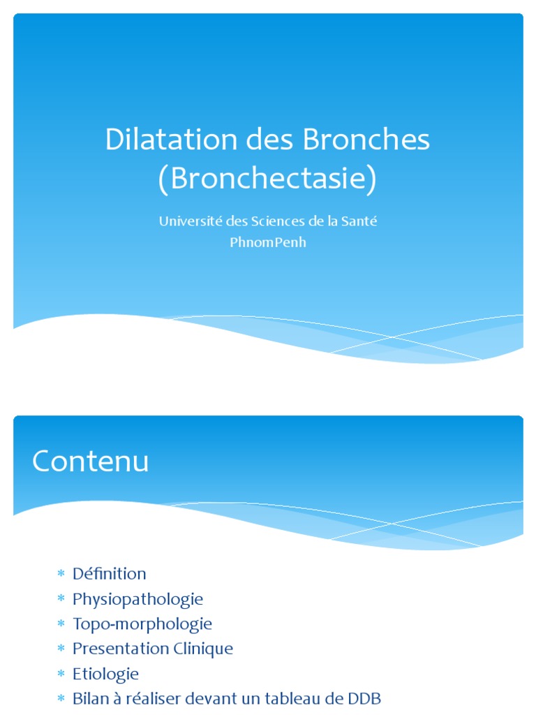 Bronchectasie, DDB | PDF | Maladies et troubles humains | Sciences de ...