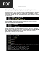 Pattern Matching: Syntax in Functions