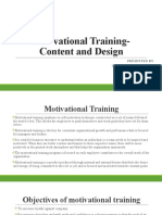 Motivational Training-Content and Design