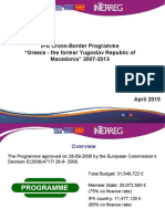 IPA Cross-Border Programme "Greece - The Former Yugoslav Republic of Macedonia" 2007-2013