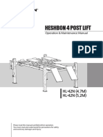 Heshbon 4 Post Lift: Operation & Maintenance Manual