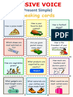 Passive Voice Present Simple Speaking Cards CLT Communicative Language Teaching Resources Conv - 113236