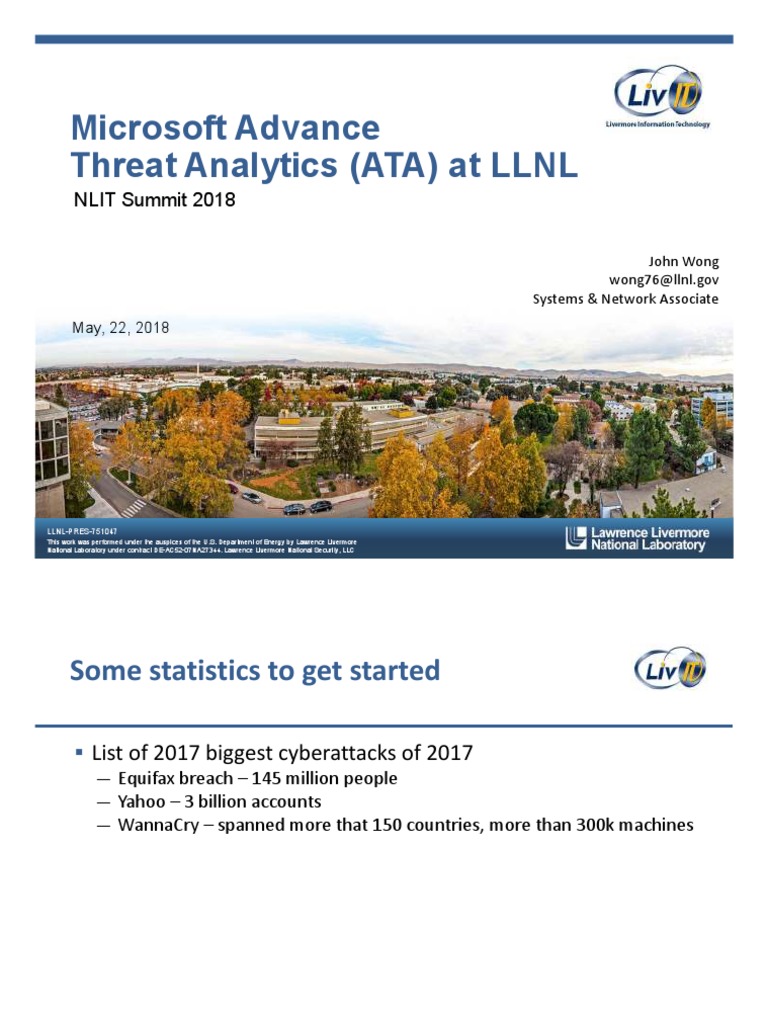 Microsoft Advanced Threat Analytics Overview | PDF | Active Directory ...