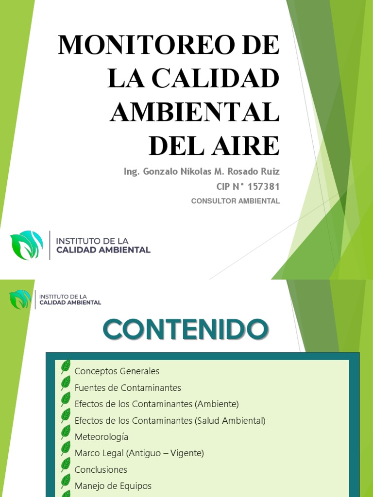 Monitoreo de la Calidad del Aire | PDF | Ozono | Contaminación