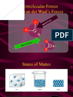 Intermolecular Forces A.K.A. Van Der Waal's Forces