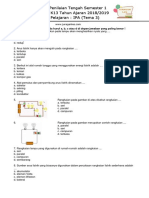 Soal IPA Kelas 6 Semester 1 (Tema3)