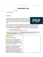 Translation Test: Instructions