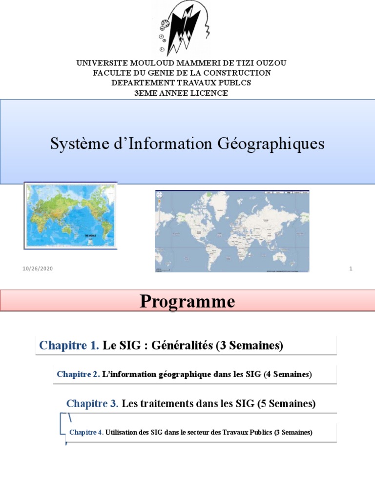 Introduction au Système d'Information Géographique | PDF | Système d ...