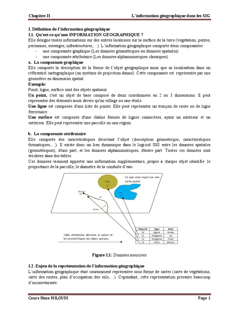 Information géographique dans les SIG | PDF | Système d'information ...
