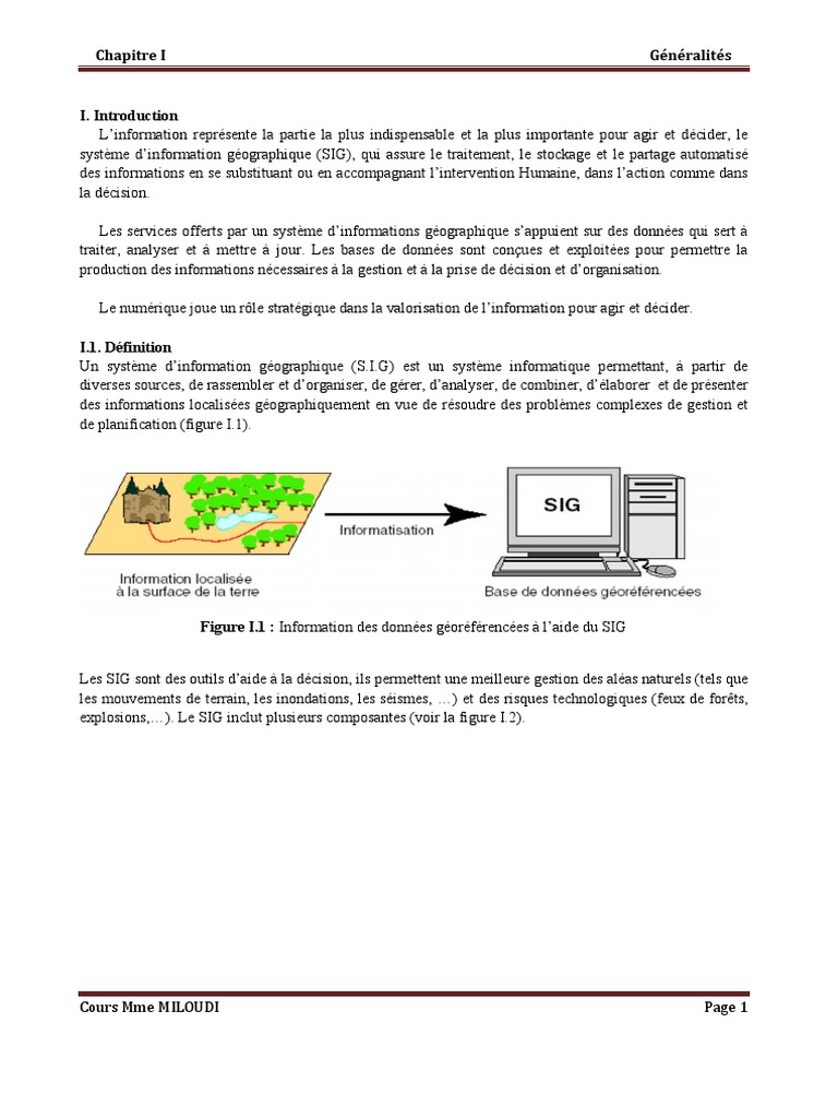 Introduction aux Systèmes d'Information Géographique | PDF | Système d ...