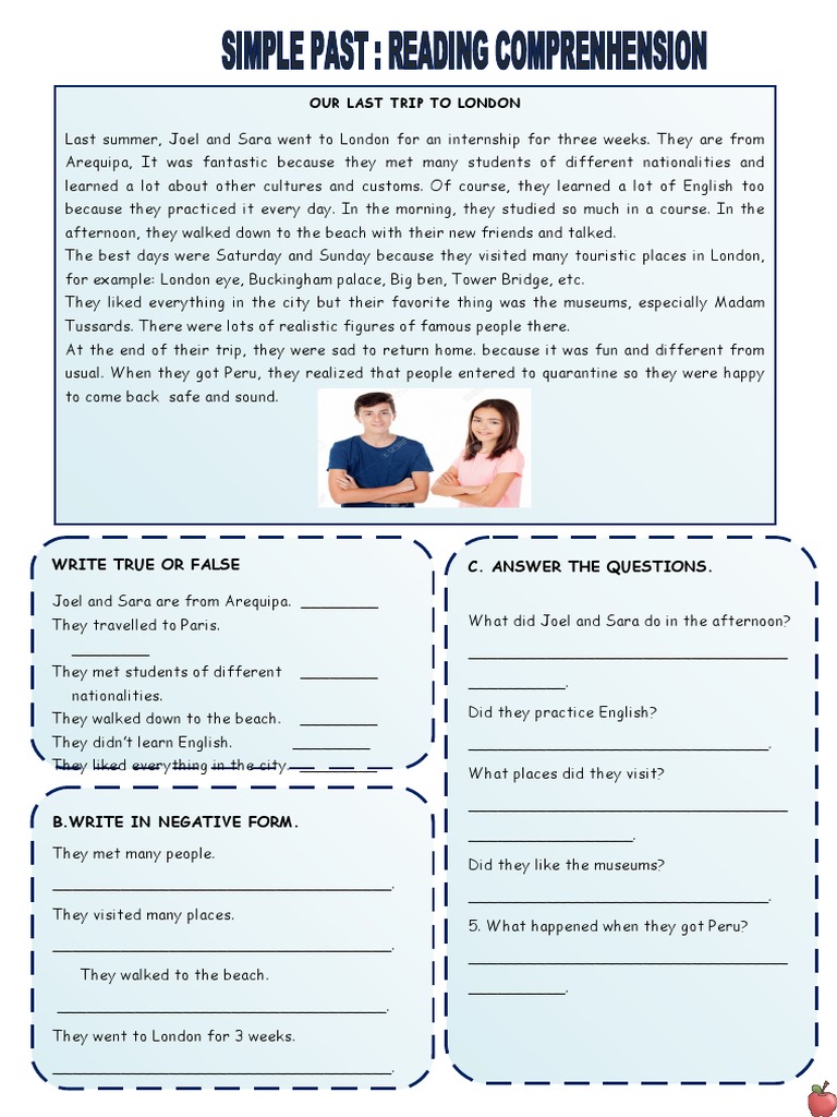 Our Last Trip To London: C. Answer The Questions. Write True or False | PDF