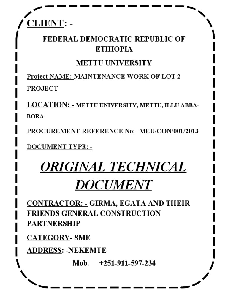 Original Technical Document: Client | PDF | Business