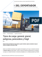 Tipos de Carga - General, Granel, Peligrosa, Perecedera y Frágil - DIARIO DEL EXPORTADOR PDF