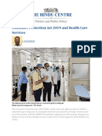 Consumer Protection Act 2019 and Health Care Services
