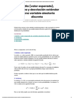3. Media (valor esperado), varianza y desviación estándar de variable aleatoria discreta _ Matemóvil