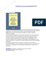 Manual Diagnostico y Estadistico de Los Trastornos Mentales DSM IV