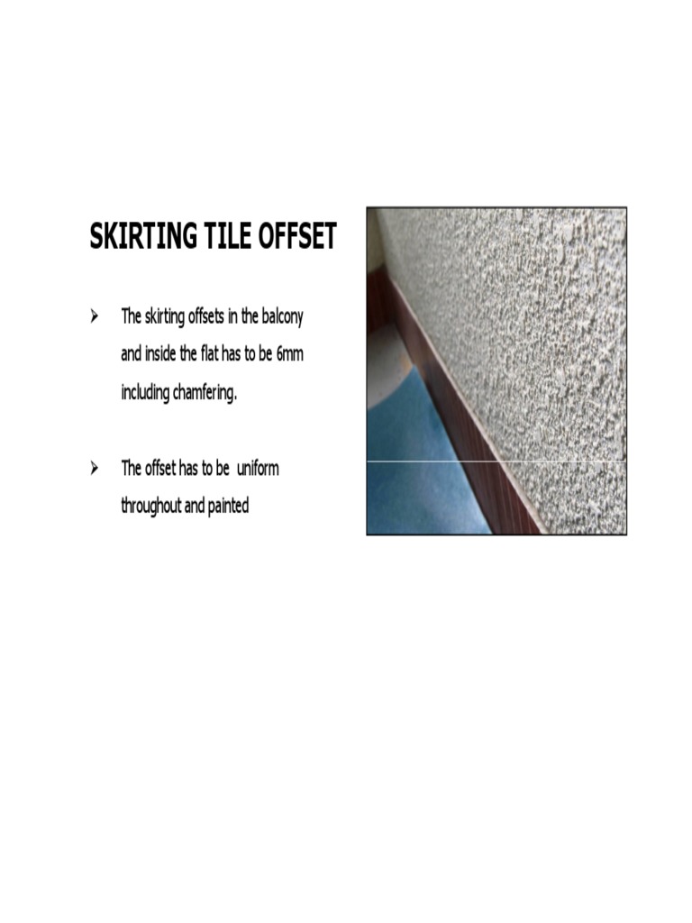 Skirting Tile Offset and Installation Guide | PDF