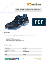 ESD Low Shoe With Velcro Fastener, Sportline, Black/blue, Size 36