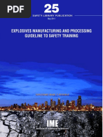 Explosives Manufacturing and Processing Guideline To Safety Training