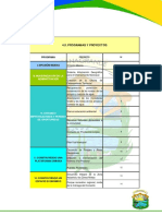 4.5. Programas y Proyectos