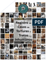 Registro de casos de torturas y tratos inhumanos 2019