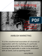 Ambush Marketing: Presented by Aravind D.M 06 Rajeev Bhala 37 Hardik Shaw 61