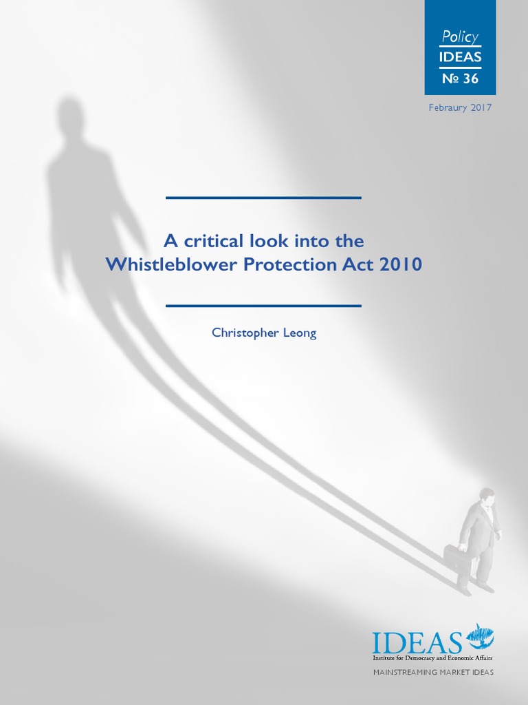 Whistleblower Protection Pdf Whistleblower Discovery Law