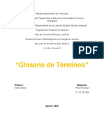 Glosario (Plaza Norelkys, 1er Año Sección 9)