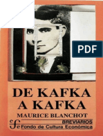 Maurice Blanchot - De Kafka a Kafka-Fondo de Cultura Economica USA (1991)