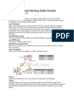 Configuring and Naming Static Routes