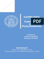 Certification of Candidates and Party Emblems: Important