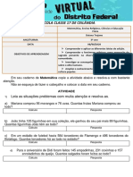 Aula de Matemática, Religião, Ciências e Educação Física na Escola Classe 17 de Ceilândia