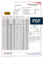 50W Zener Diode Technical Specifications