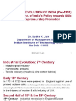 Industrial Evolution of India (Pre-1991) Leading To Govt. of India'S Policy Towards Ssis & Entrepreneurship Promotion