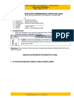 Tercer Grado Actividades 07 A 11 de Septiembre de 2020 - 2021