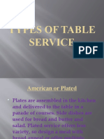 Types of Table Service