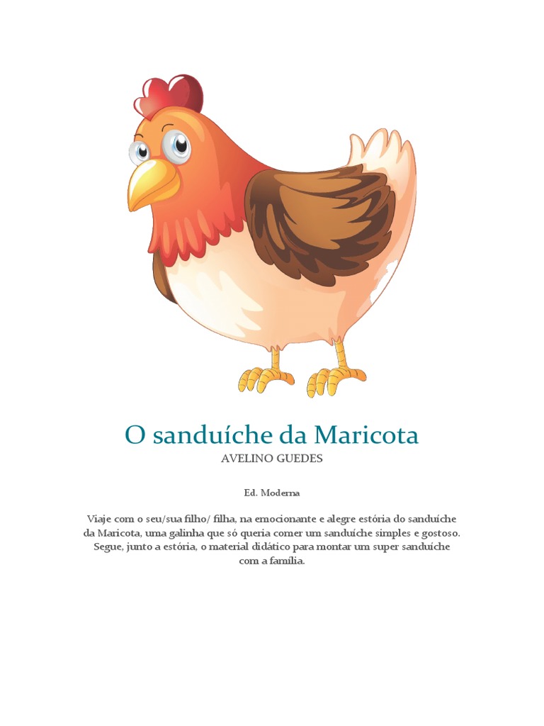 O Sanduíche da Maricota: História e Atividades | PDF
