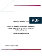 Resumen Ejecutivo Estudio Mercado Fotovoltaico 2016