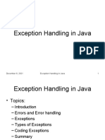 December 8, 2021 Exception Handling in Java 1