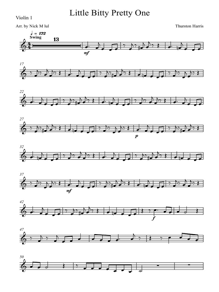 Little Bitty Pretty - Violín 1 PDF | PDF