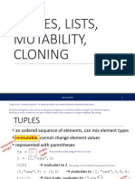 Tuples, Lists, Mutability, Cloning