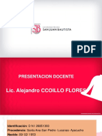 PRESENTACIÓN DOCENTE