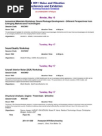 SAE 2011 Noise and Vibration Conference - technical Session
